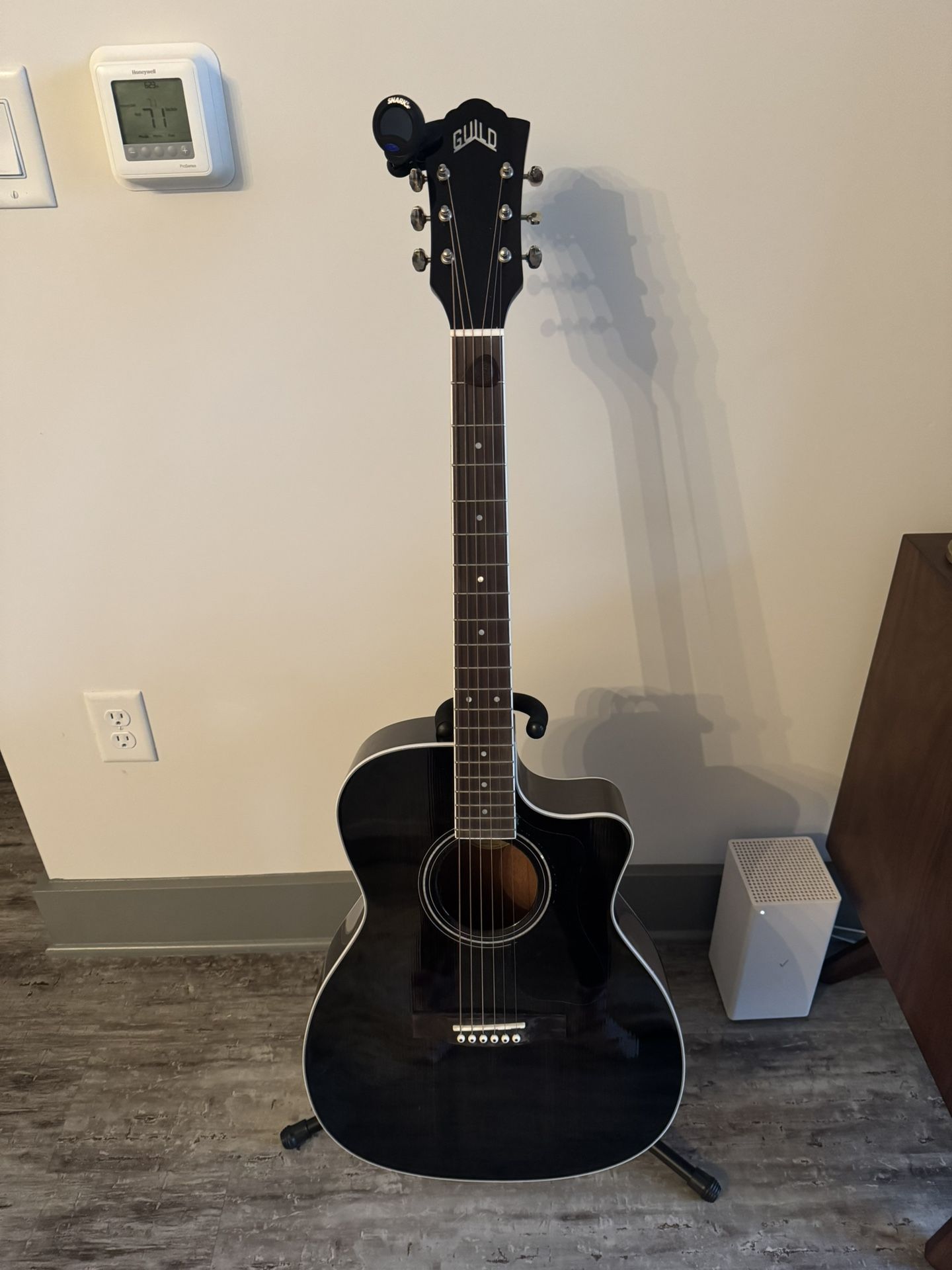 Guild Black Acoustic Guitar