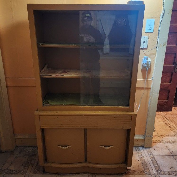 modern birch china cabinet.