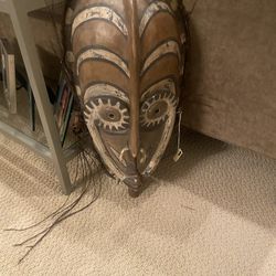 vintage Wooden Mask Collectible Unique