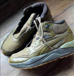 Puma Olive Green Mid-Top Sneakers Sz11