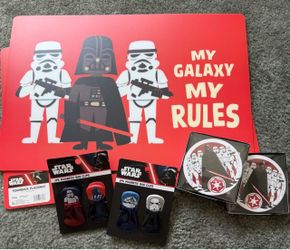 NEW Star Wars Merchandise Bundle – 2 Placemats, 4 Clips & 8 Coasters
