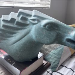 Vintage JARU Modernist Horse Head Sculpture – Large Southwest / Postmodern Decor