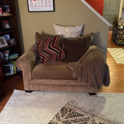 oversized chair with free couch 