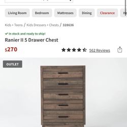 5 Drawer Dresser