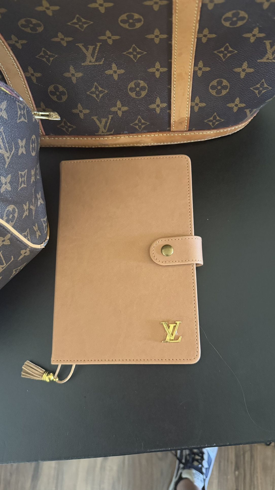 LV designer Notebook w/ Glam pen