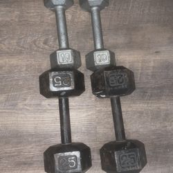 10 Pounds And 25 Pounds Dumbbells For Sale  $70 For Both Pairs  Or $50 For The 25’s And $20 For The 10s 