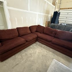 *Free Delivery* Wine Red La-Z-Boy 3 Piece Sectional