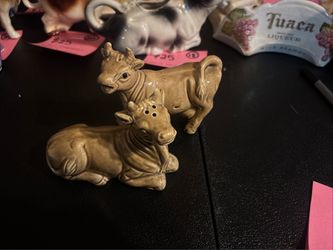Vintage salt&pepper shakers and butter dish