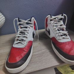 Nike Court Vision Mids Red And White Colorway