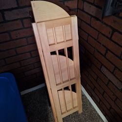 3 Folding Corner Shelfs Real Wood 