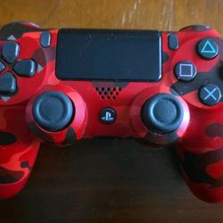 Red Camo OEM PS4 Controller 