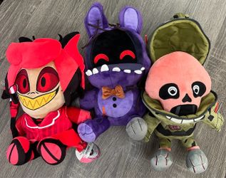 NEW FNAF Bonnie & Springtrap + Hazbin Hotel Alastor Plush Bundle