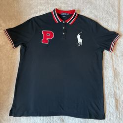 POLO RALPH LAUREN BIG PONY CLASSIC FIT LETTERMAN SHIRT SIZE XL