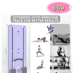 JANUA Pilates Board - 2024 Pilates Reformer Set, Multi-Purpose Foldable Pilates Reformer Board for Home, 5 in 1 Pilates Sliding Board (Purple)