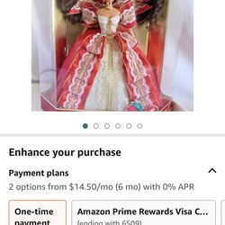 1997 Happy Holidays Brunette Barbie Doll 