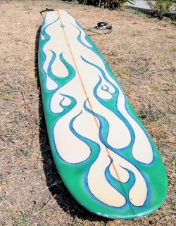 10' McConnell surfboard longboard