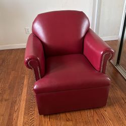 Red Leather Couch 