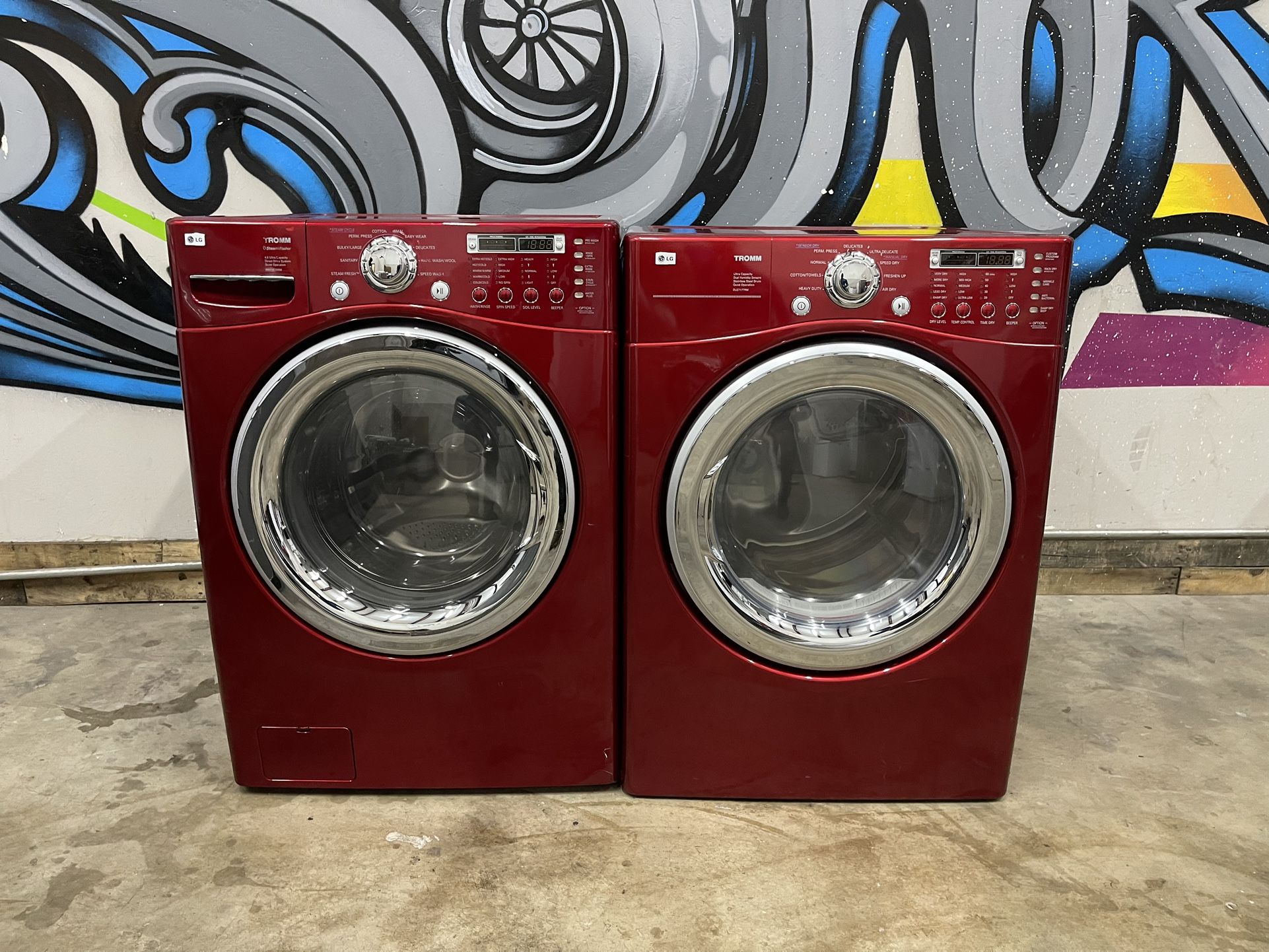 Red Washer And Dryer LG 