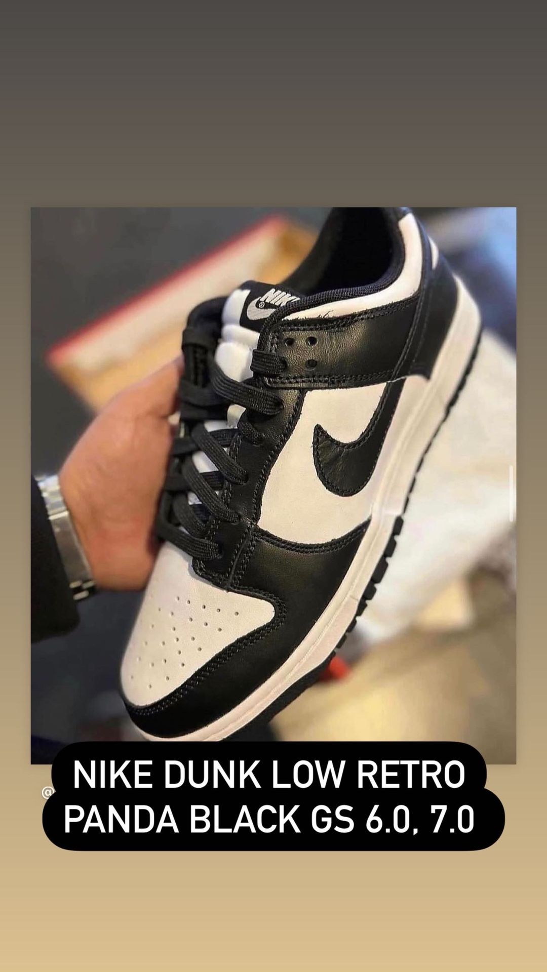 Nike Dunk Low Retro Panda Black GS