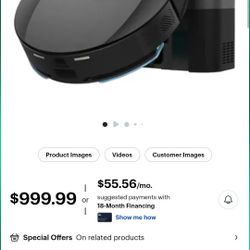 bObsweep - UltraVision Self-Empty Robot Vacuum & Mop, 180-Day Capacity, 8000 Pa Suction, Object-aware Tech - Carbon Steel