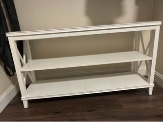 All White Wooden Stand