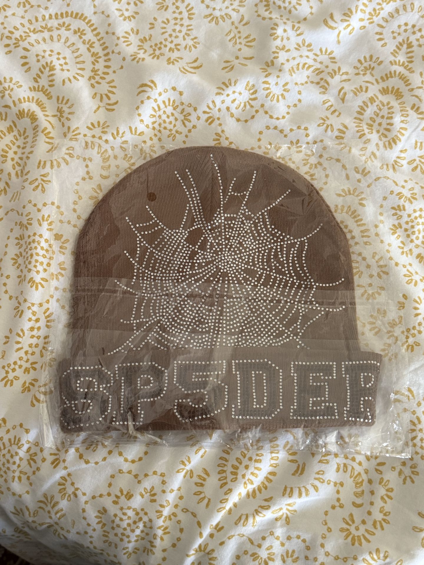 SP5DER Brown Web Beanie