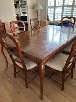 Dining room table, 6 chairs and china cabinet