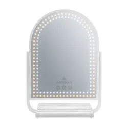 Impressions Glimmer arch tri-tone led touch vanity tray adjustable Makeup Mirror