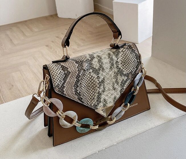 New Fashion Style Snakeskin Pattern Color Messenger Bag