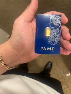 1 Gram 24K Pamp Suisse Gold Bar in Assay
