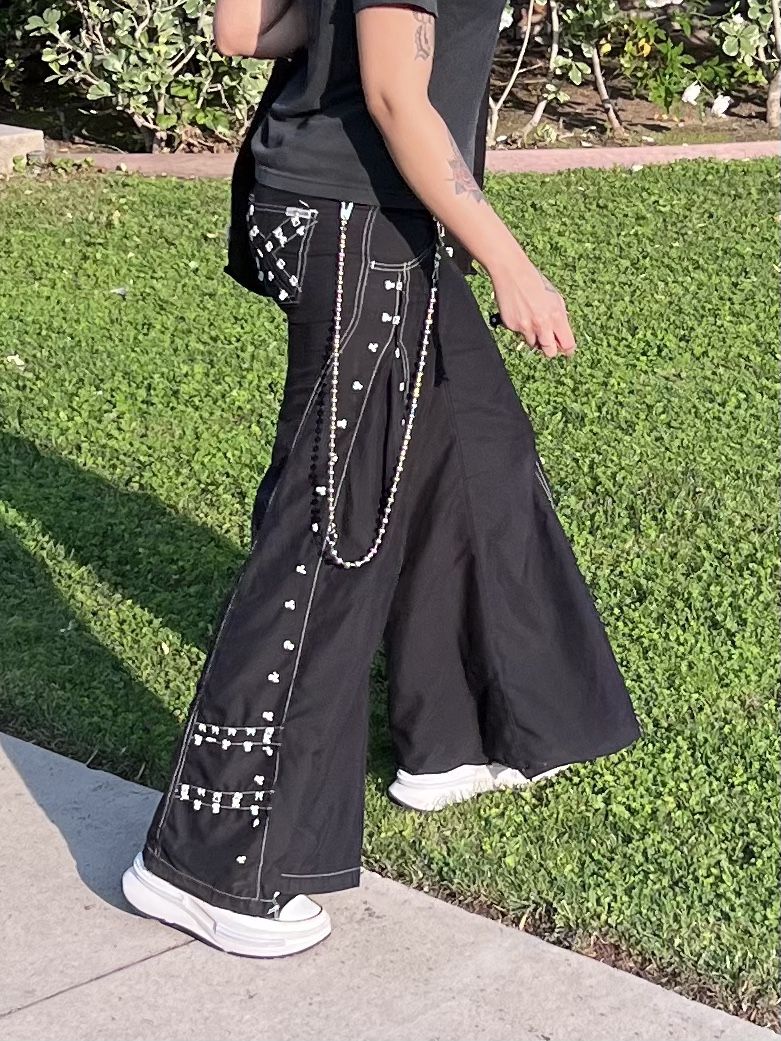 Macgear Black Rave Shorts Macgear Nylon Rave Pants