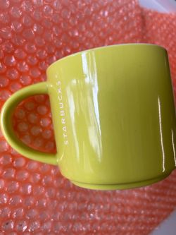 Starbucks Ceramic Coffee Mug Yellow-Green