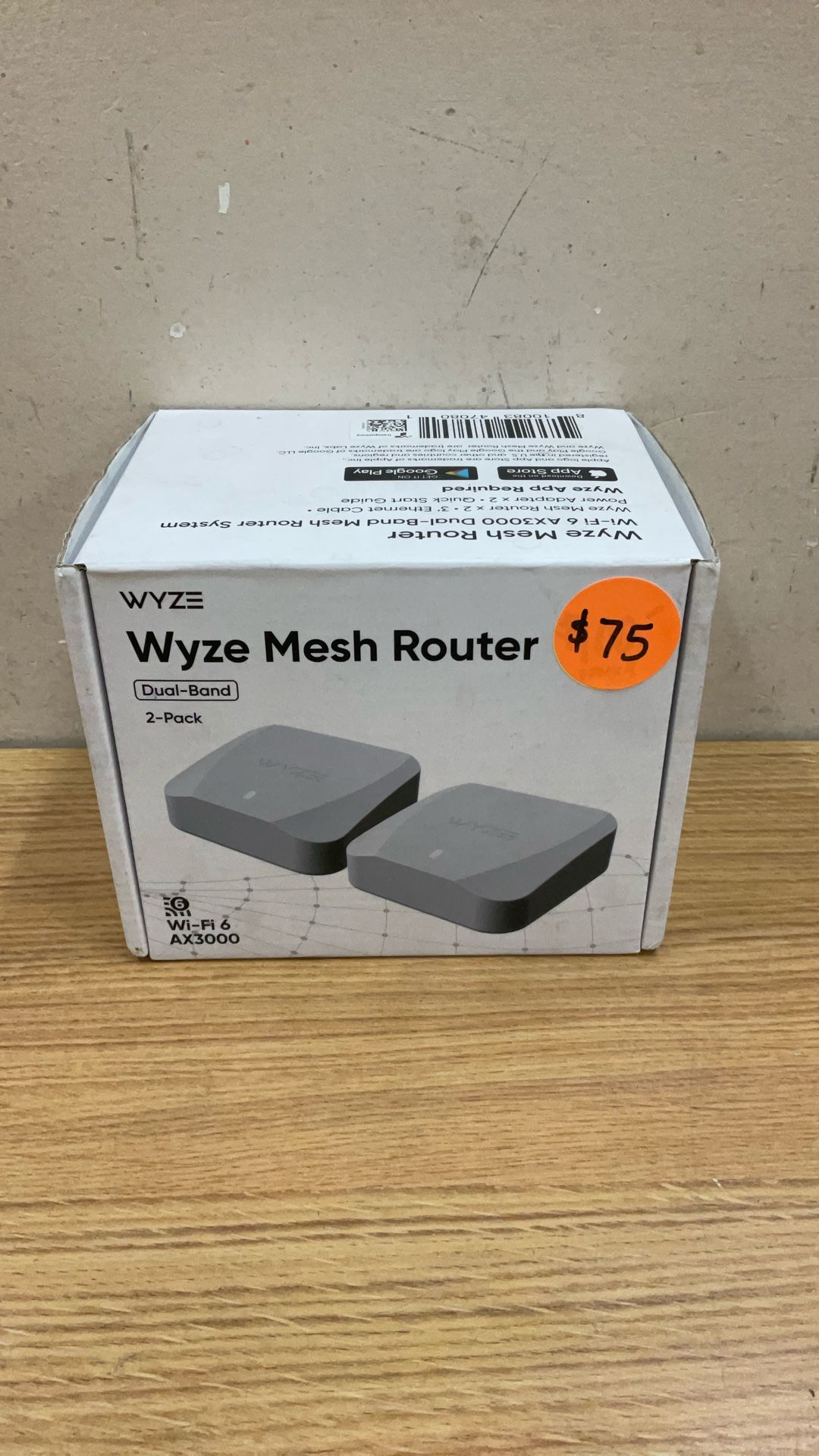 WYZE MESH ROUTER WF6DBMRS WIFI 6 AX3000 DUAL-BAND MESH ROUTER SYSTEM.