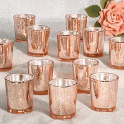 Rose Gold Votive Candle Holders 72 Pieces 