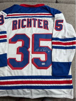 Mike Richter signed Autograph Custom Jersey- Beckett Coa - New York Rangers