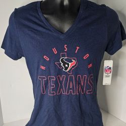 NFL Houston Texans V-Neck Tee Womens Small 