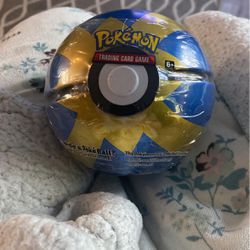Quick Ball Pokemon TCG Poke Ball Tin New/Sealed w/ 3 Booster Packs & Coin