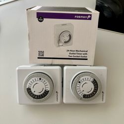 24-Hour Mechanical Outlet Timer with two socket outlet