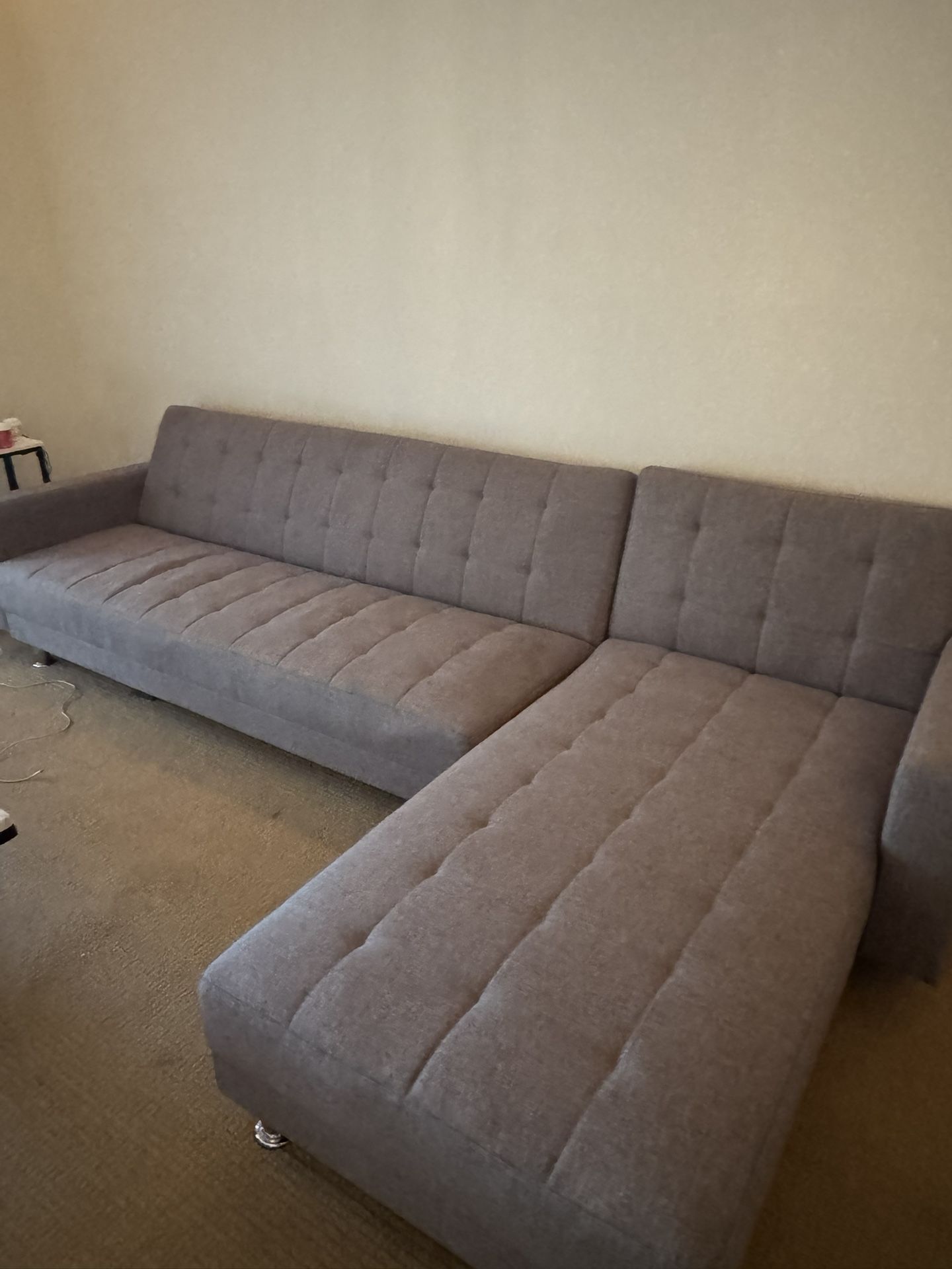 Grey 2 Piece Couch/Futon