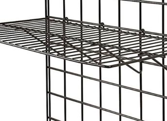 Black Wire Grid Wall Shelf