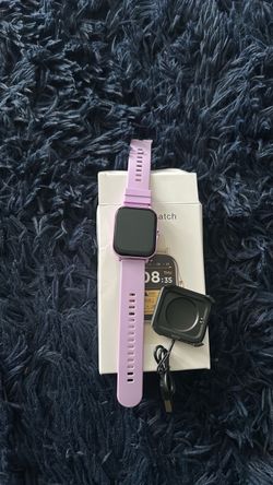 Purple Smart Watch with Charger