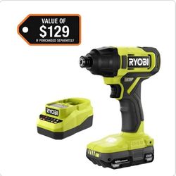 ONE+ 18V Cordless 1/4 in. Impact Driver Kit with 1.5 Ah Battery and Charger