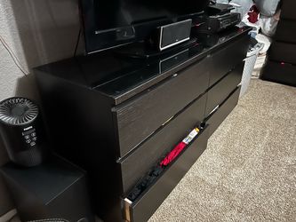 IKEA MALM 6-Drawer Dresser – Original Large Version – Black/Brown