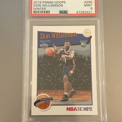 Zion Williamson Tribute Hoops PSA9 Winter