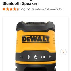 Dewalt USB Mini Rechargeable Bluetooth Speaker