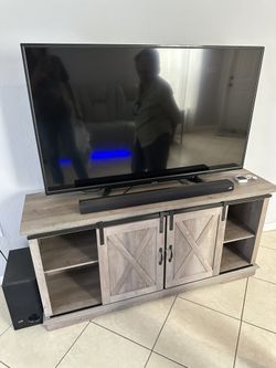 Woden TV stand With Sliding Doors