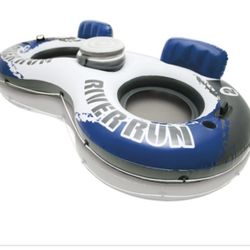 Two Person Inflatable Tube With Cooler