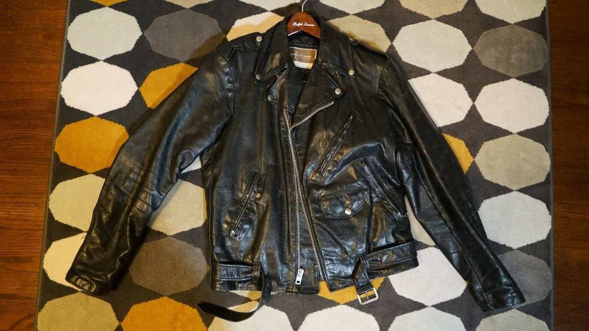 Vintage Sears leather motorcycle jacket