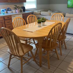 Oval Dining Table & 6 Matching Chairs