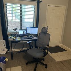 Desk and office chair 